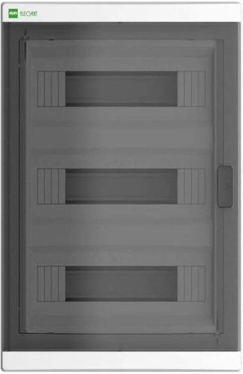 Wandmontage Sicherungskasten Elegant Rp 3x12 Pe+n Ip40 Rauch Tür 2455-01