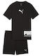 Kids Set with Shorts Summer 2pcs Black Jr Sport
