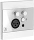 Audac Πρίζα σε Λευκό χρώμα WP225/W