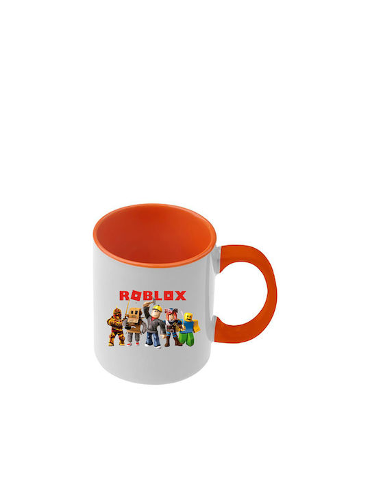 Roblox Tasse Orange Mit Griff Und Inneres