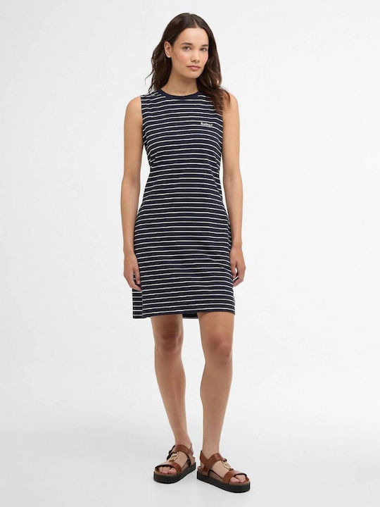 Sommer Mini Damenkleid Weiß/Blau
