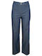 Damen Hochgebirge Stoffhose in Gerader Bein Stil Blau