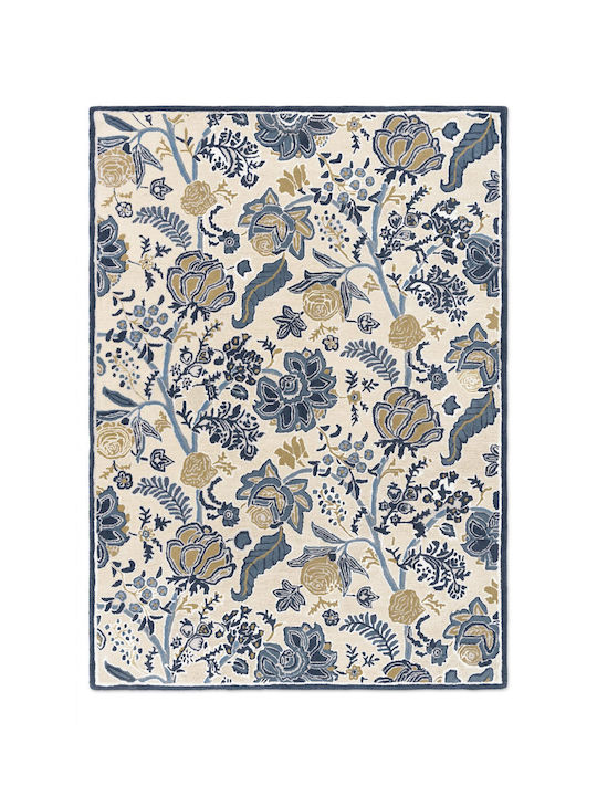 Sanderson Shalimar Handgefertigter Rechteckiger Wohnzimmer Teppich China Blau 170x240cm