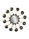 Wallity Oglindă de Perete cu Cadru Metalic 70x70cm