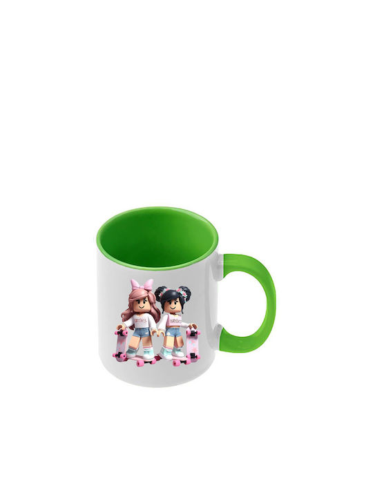 Roblox Tasse Offene Grüne Griff Innenraum