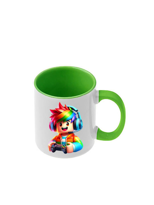 Roblox Tasse Offene Grüne Griff Innenraum