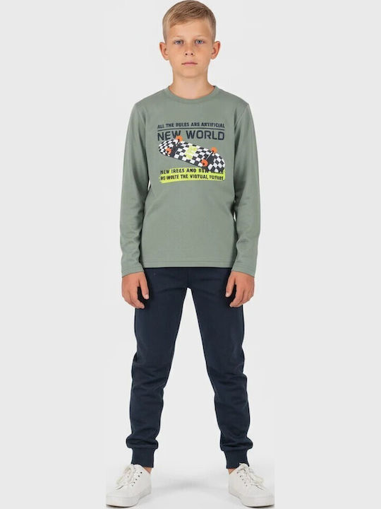 Joyce Kids Sweatpants Set Khaki