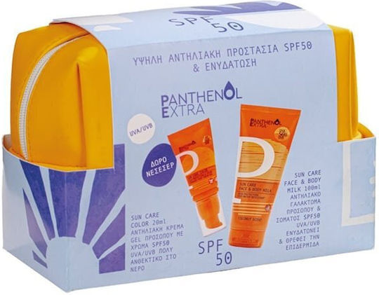 Medisei Panthenol Extra Sun Care Σετ με Αντηλιακό Προσώπου, Αντηλιακό Σώματος & Νεσεσέρ SPF50 3τμχ