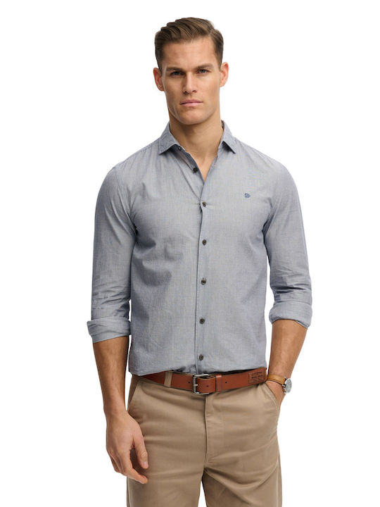 Superdry M D2 Μακρυμάνικo Πουκάμισο Blue