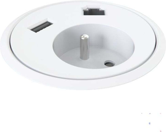 Kondator Kondator 935-pd32w Möbelbeschläge Pdu 1 X Netzstecker Weiß