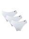 Damen-Slips Baumwolle String 3er Pack Weiß