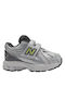 Kids Sneakers with Hoop & Loop Closure Silver