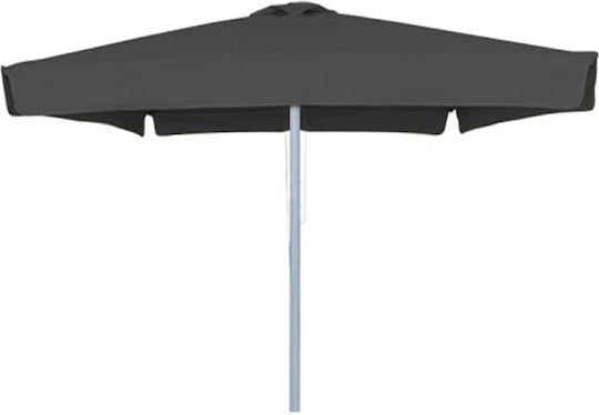 Professional Circular Aluminum Grey Garden & Terrace Parasol Φ2.5m