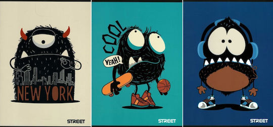 Street Caiet Cu Dungi A5 54 Foi De Hârtie (Desene Și Modele Diverse)
