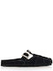 Flat Suede Mules σε Μαύρο Χρώμα