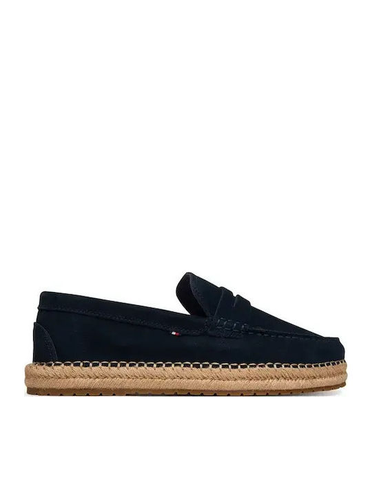 Leather Men's Espadrilles In Tabac Brown Colour