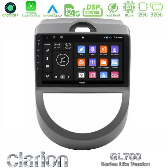 Clarion Car Audio System for Kia Soul 2009-2011 Bluetooth USB WiFi GPS Apple CarPlay Android Auto with 9" Touch Screen