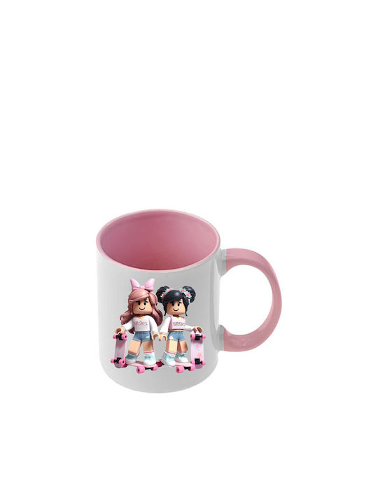 Roblox Tasse Rosa Mit Griff Innenraum