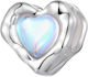 Ασημενιο Charm 925 Heart Blue Stone