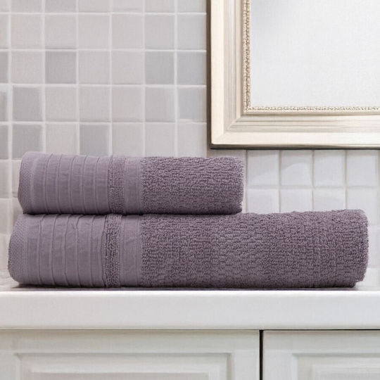 Lenjerii Deosebite Set of Bath Towels 2 pcs Monza Lilac Weight 500gr/m²