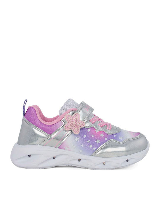 Lelli Kelly Kinder Sneaker mit Bügel- und Schleifenverschluss und Lichtern Silber