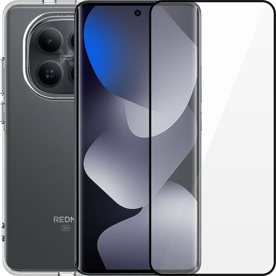 Vivid Vivid Redmi Note 15 Rückseitenhülle aus Silikon / Gehärtetes Glas Transparent Set mit gehärtetem Glas