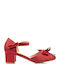 Kids Ballerinas with Hoop & Loop Closure Red