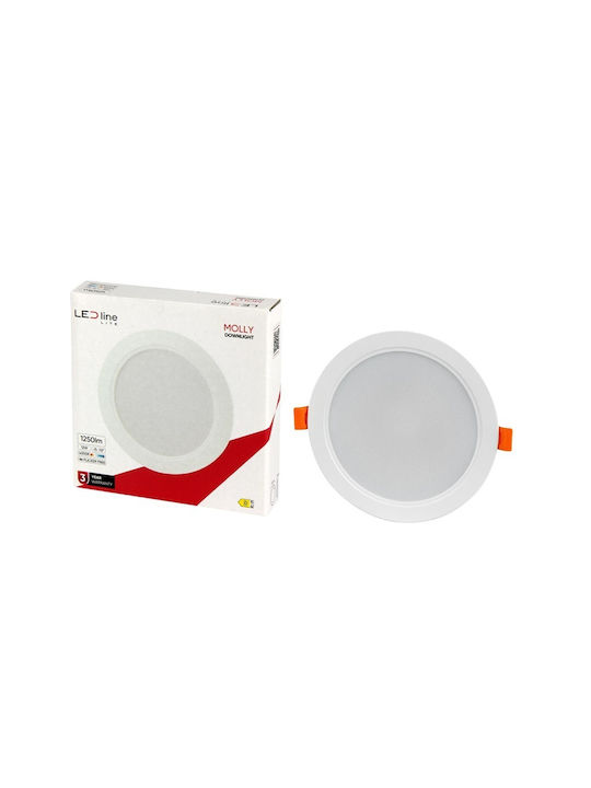 LED line Rundes Deckenstrahler mit Eingebaute LED und Natürliches Weiß Licht