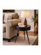 Round Metal Side Table Black L40.5xW40.5xH54cm