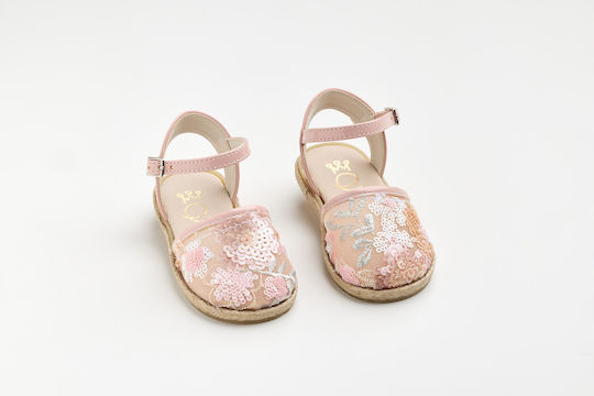 Ever Kid Taufschuhe für Mädchen Leder Espadrilles Rosa