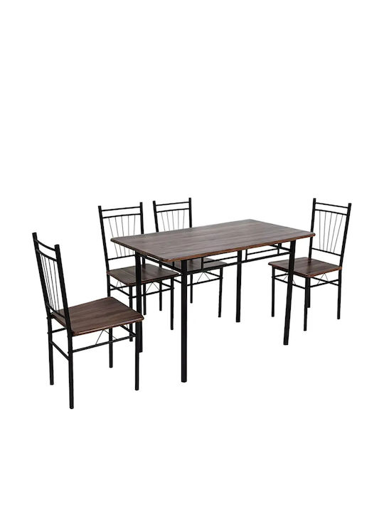 Masă De Bucătărie Roza Cu 4 Scaune 60x110cm