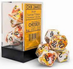 Chessex Brush Sunrise Polyhedral 7-die Set
