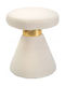Living Room Stools Upholstered With Beige Velvet