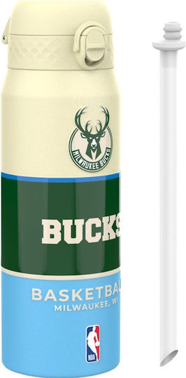Ion8 Stainless Steel Thermos Bottle BPA Free 750ml Nba Milwaukee Bucks