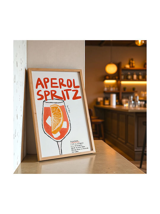 Poster Aperol Spritz Recipe Pst25324 21cm X 30cm Λευκό Κάδρο Pvc