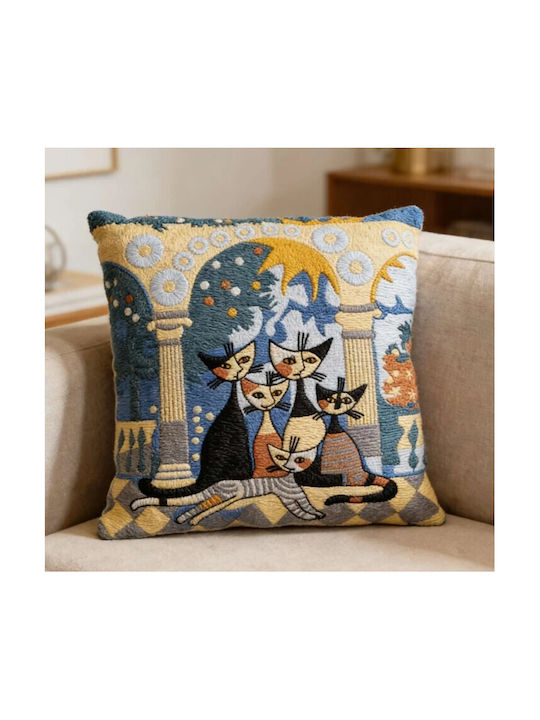 ForHome Decorative Pillow Case Gatti Colorati 45x45cm