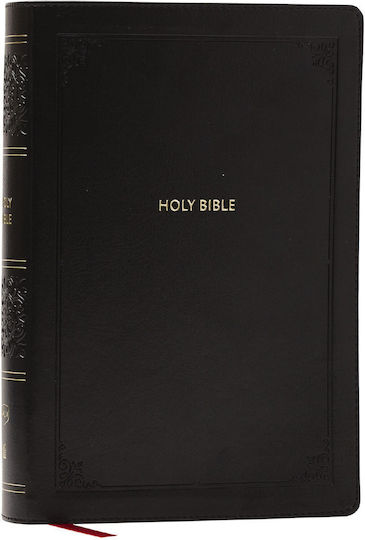 Nkjv Giant Print End-of-verse Reference Bible, Black Leathersoft, Red Letter, Comfort Print (thumb Indexed): Holy Bible