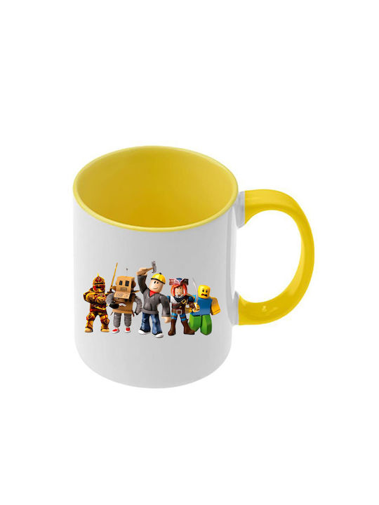 Roblox Tasse Gelbe Griff Innenseite