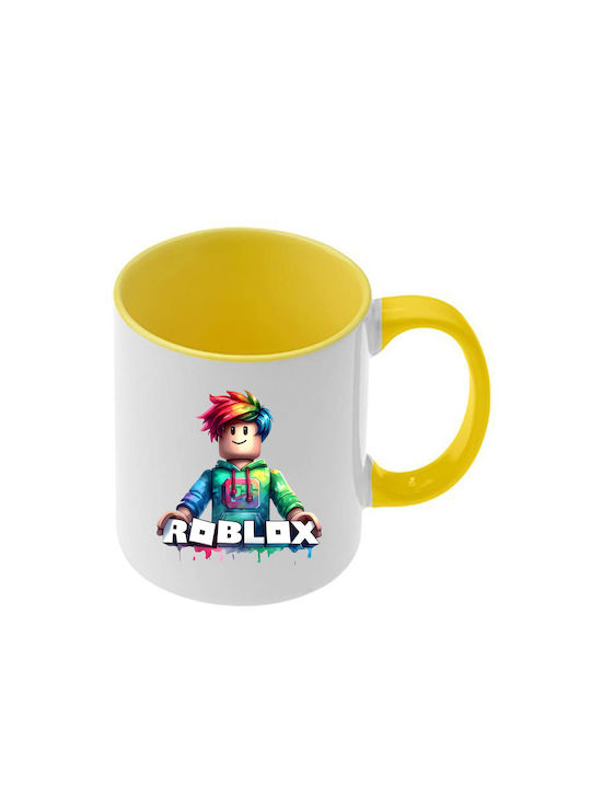 Roblox Tasse Gelbe Griff Innenseite