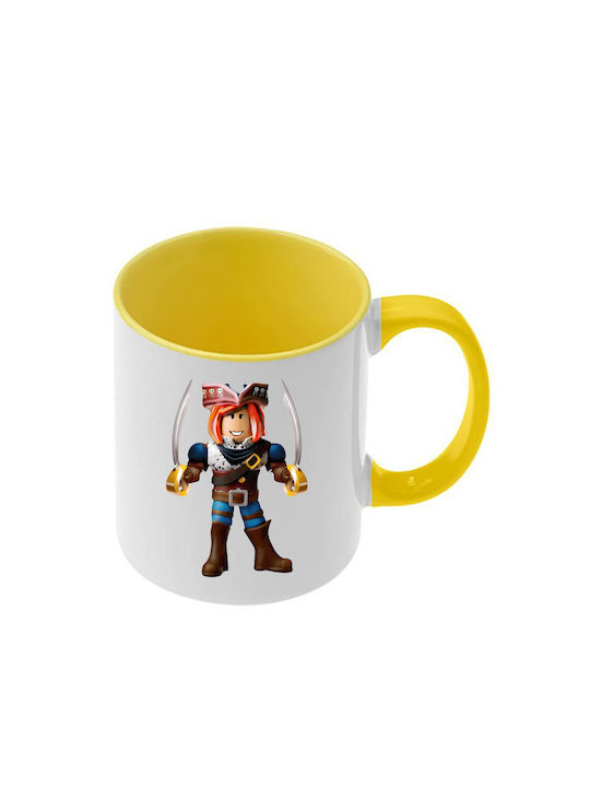 Roblox Tasse Gelbe Griff Innenseite