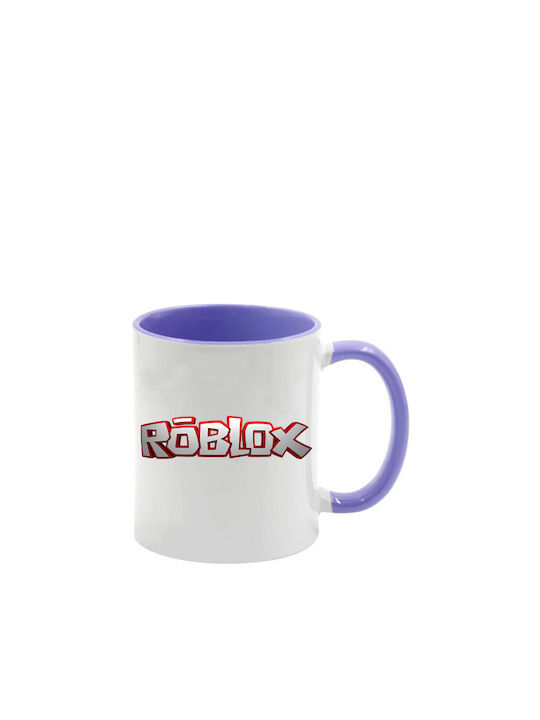 Roblox Tasse Lila Mit Griff Innen
