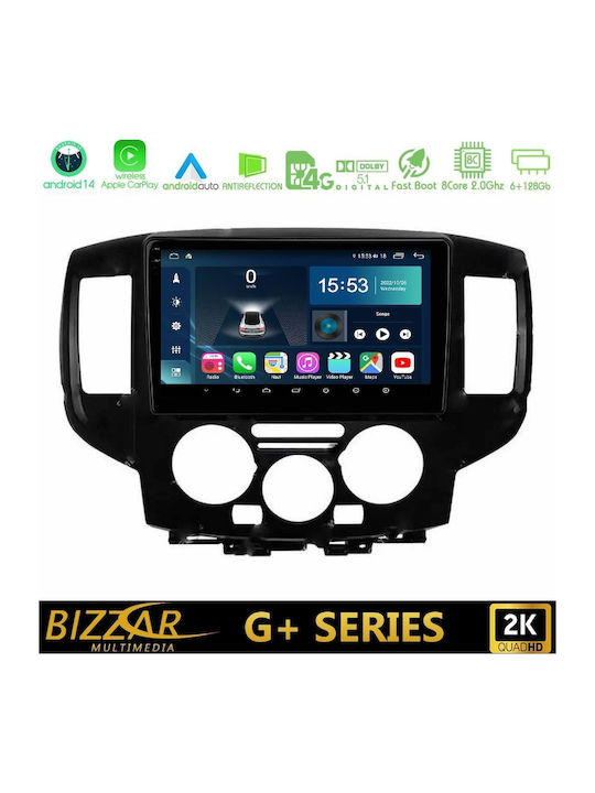 Bizzar Auto-Audiosysteme für Nissan NV200 2007+ mit Touchscreen 9" Bluetooth USB WiFi GPS Apple CarPlay Android Auto