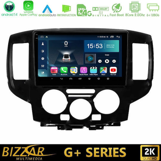 Bizzar Car Audio System for Nissan NV200 2007+ with Touch Screen 9" Bluetooth USB Wi-Fi GPS Apple CarPlay Android Auto