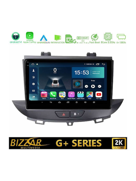 Bizzar Car Audio System for Opel Grandland Crossland X Grandland X 2017-2020 Bluetooth USB Wi-Fi GPS Apple CarPlay Android Auto with 9 Inch Touch Screen