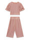 Kids Clothing Set with Summer Pants 2 Pieces Pink