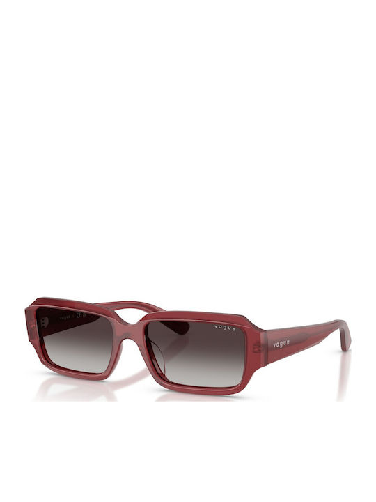 Vogue Unisex Sunglasses with Red Horn-Rimmed Fr...