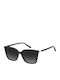 Tommy Hilfiger Women's Sunglasses with Black Horn-Rimmed Frame and Black Lens
