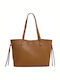 Audrey Script Women's Shoulder Shopper Bag Tabac Brown
