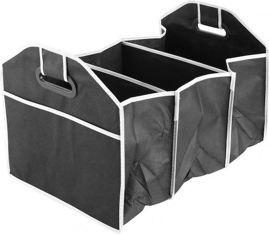 Foldable Trunk Box Organizer 3 Compartments Black