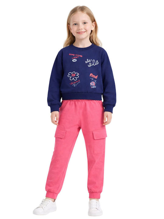 Nek Kids Wear Kids Sweatpants Set Coral